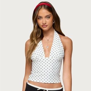 Edikted Blaire Polka Dot Halter Top (similar to Madison Beer)